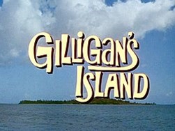 Gilligan's Island text over ocean background